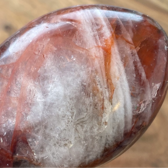 Fire Quartz- Hematoid Quartz- Palm Stone - Picture 13 of 17